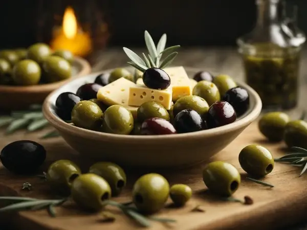 маслины с сыром